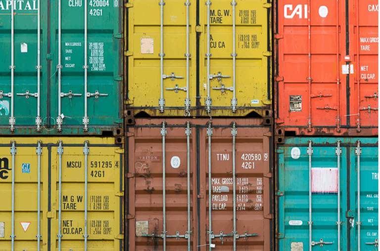 container som lastas